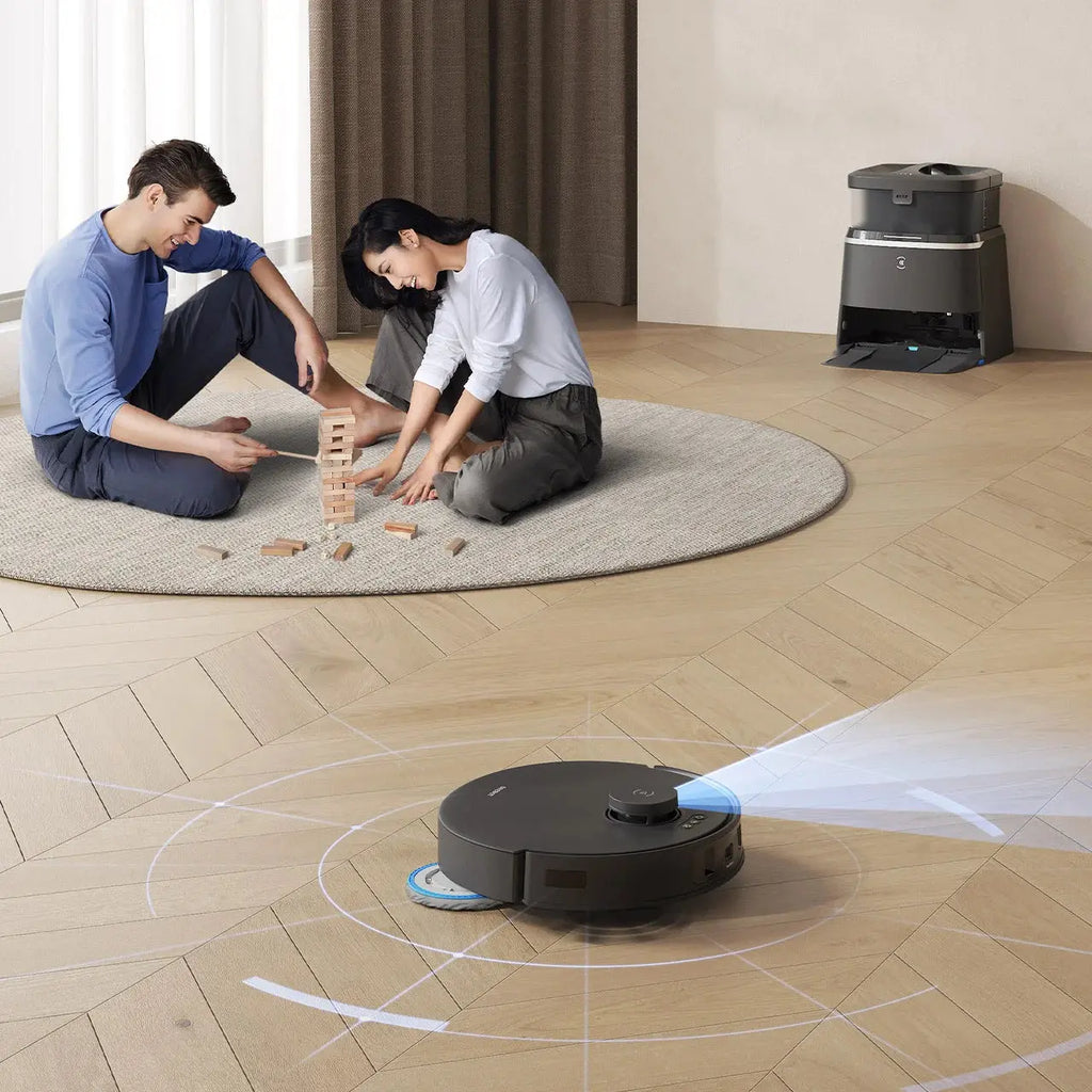 DEEBOT T30 OMNI Aspirateur Robot Laveur Noir avec Cartographie (IA, Mini, Puissant)