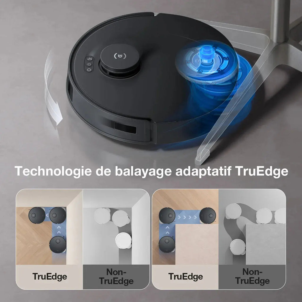DEEBOT T30 OMNI Aspirateur Robot Laveur Noir avec Cartographie (IA, Mini, Puissant)
