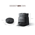 DEEBOT T30 OMNI Aspirateur Robot Laveur Noir avec Cartographie (IA, Mini, Puissant)