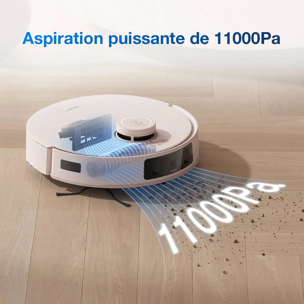 DEEBOT T30 OMNI Aspirateur Robot Laveur Noir avec Cartographie (IA, Mini, Puissant)