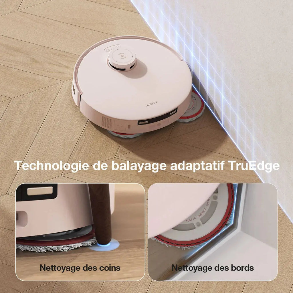 DEEBOT T30 OMNI Aspirateur Robot Laveur Noir avec Cartographie (IA, Mini, Puissant)