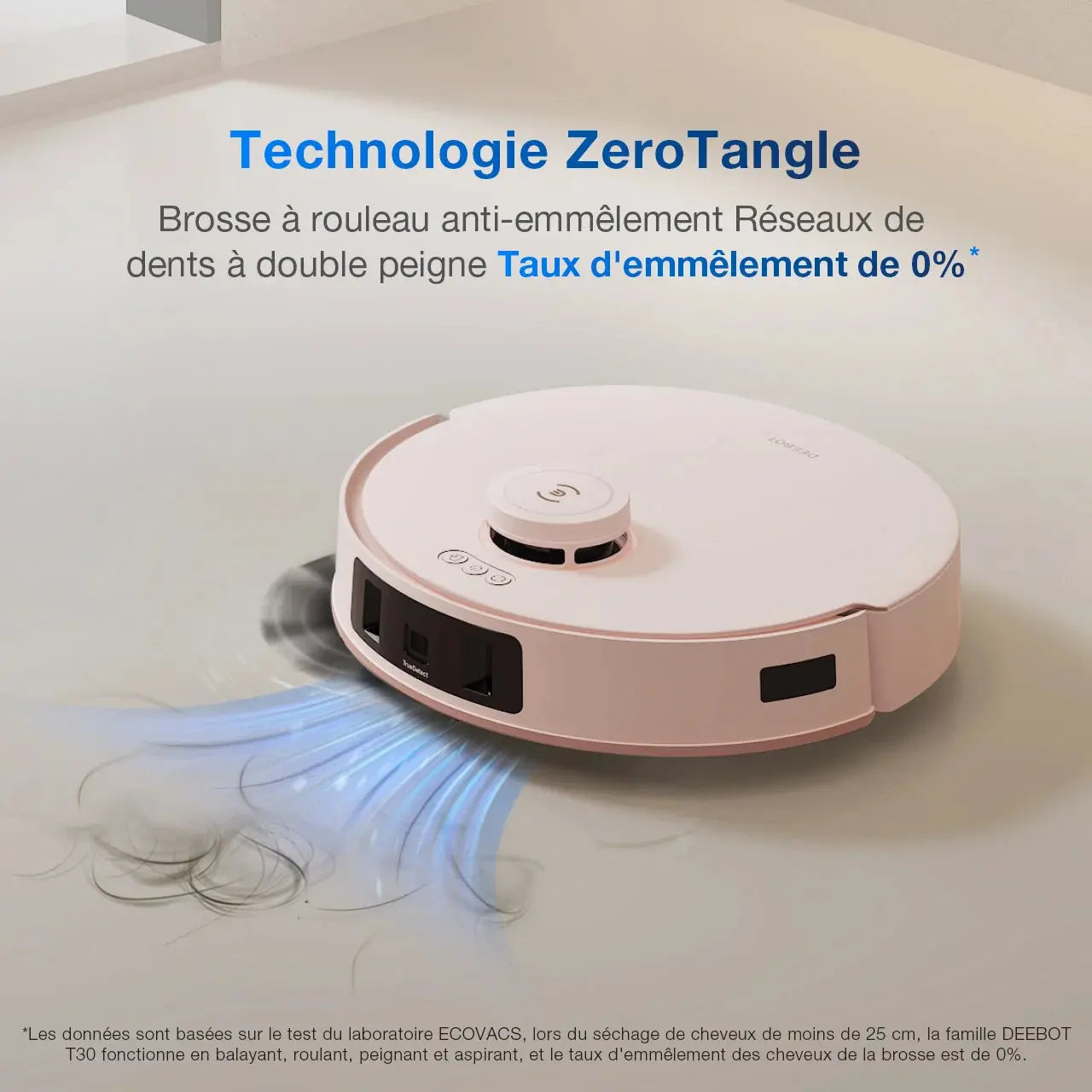 DEEBOT T30 OMNI Aspirateur Robot Laveur Noir avec Cartographie (IA, Mini, Puissant)
