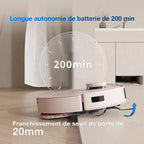 DEEBOT T30 OMNI Aspirateur Robot Laveur Noir avec Cartographie (IA, Mini, Puissant)