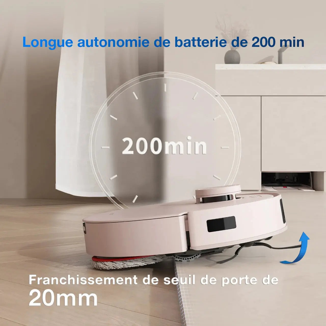 DEEBOT T30 OMNI Aspirateur Robot Laveur Noir avec Cartographie (IA, Mini, Puissant)